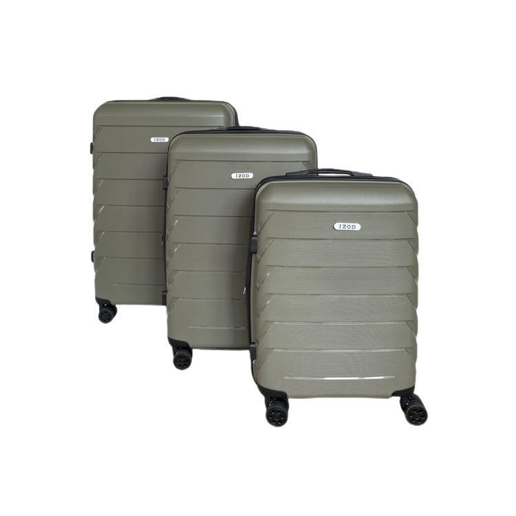 Ashley Polycarbonate Hard shell Expandable Lightweight 360 Dual Spinning Wheels Combo Lock 28", 24", 20" 3 Piece Luggage Set