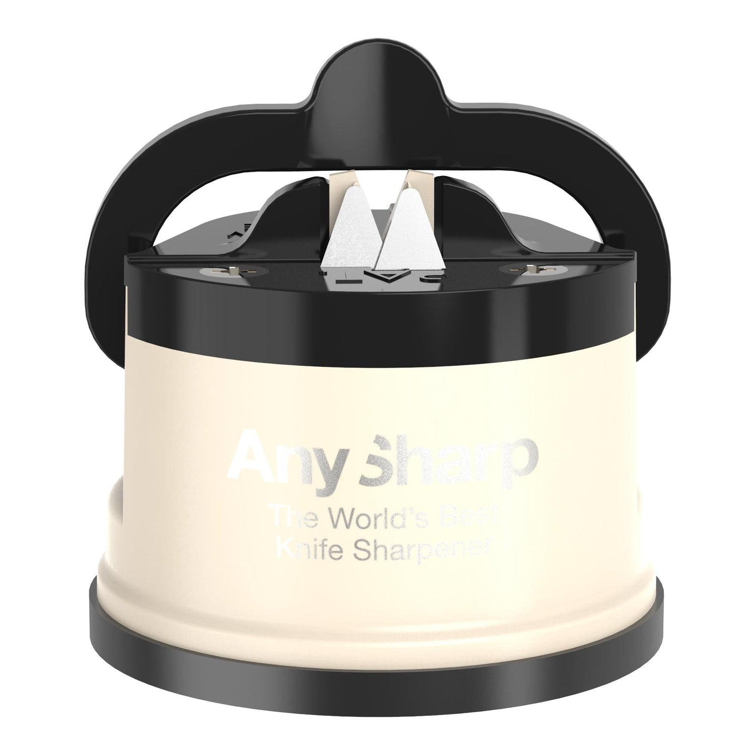 Knife sharpener with 'AnySharp' branding on a white background
