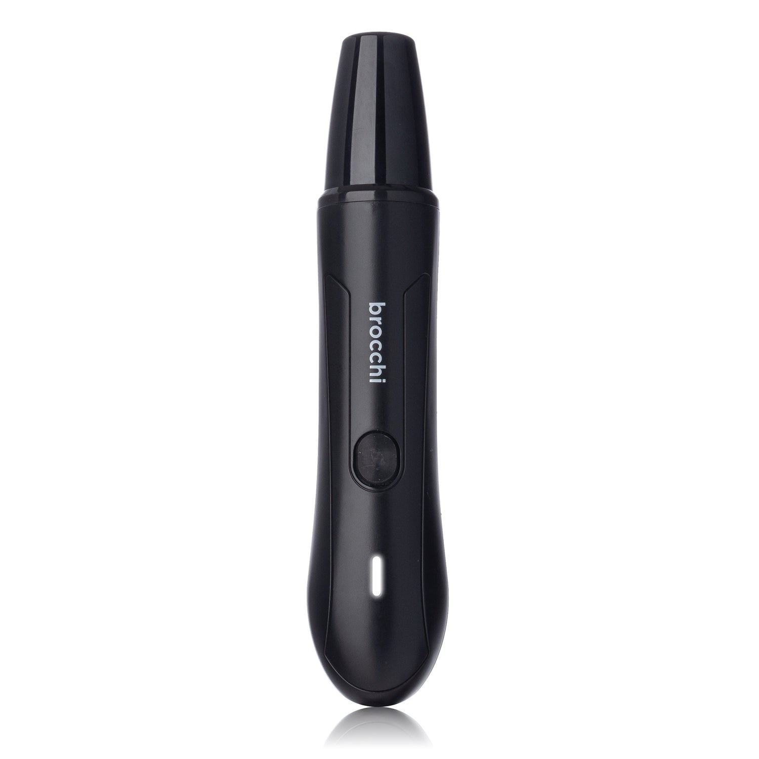 Black hair trimmer with 'brocchi' branding on a white background