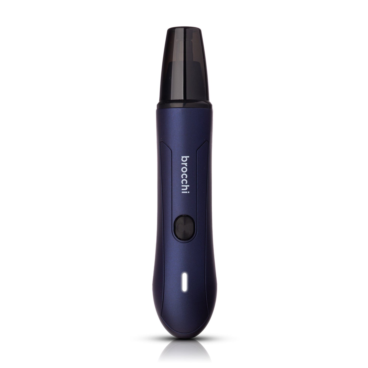 Nose hair trimmer with 'brocchi' branding on a white background