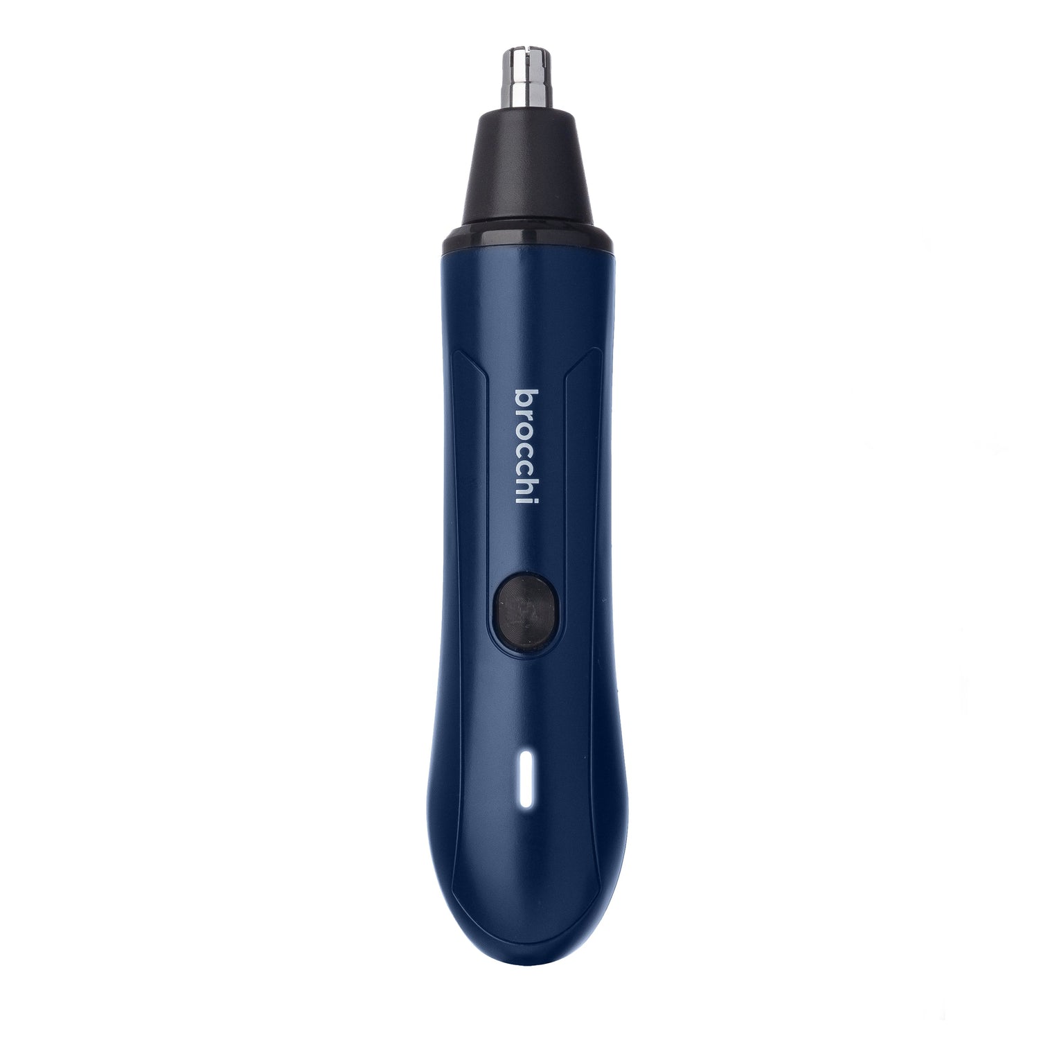 Blue ear cleaning tool with 'brocchi' branding on a white background