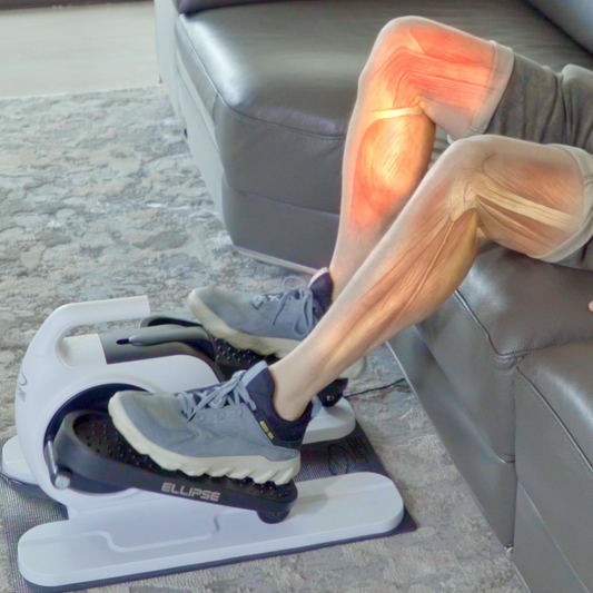 Step machine with digital display on a white background, featuring the ELLIPSE brand.
