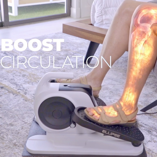 Step machine with digital display on a white background, featuring the ELLIPSE brand.