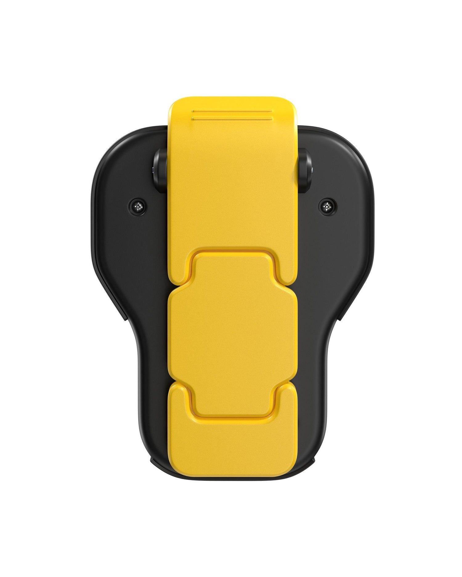 Yellow and black device on a white background