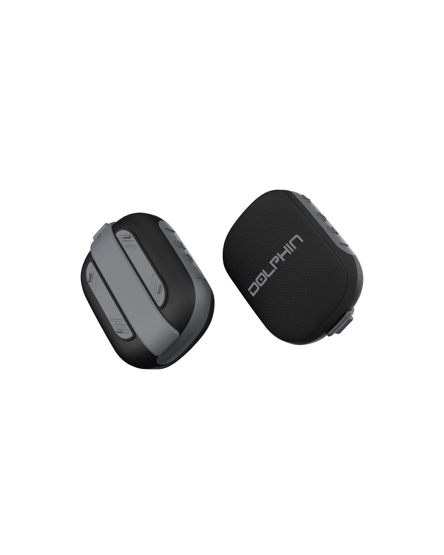 Two black electronic devices with 'Dolphin' branding on a white background