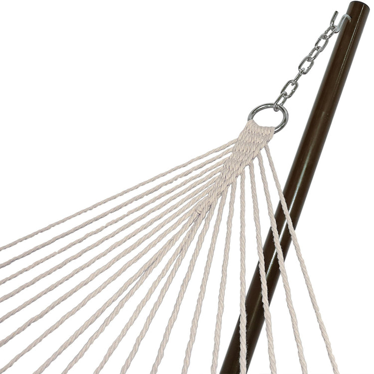 Sunnydaze Rope Hammock with 12-Foot Stand - Pad & Pillow