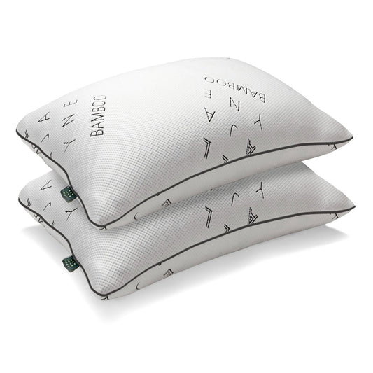 Ella Jayne Bamboo Blend Pillow, Medium Density - White (Set of 2)