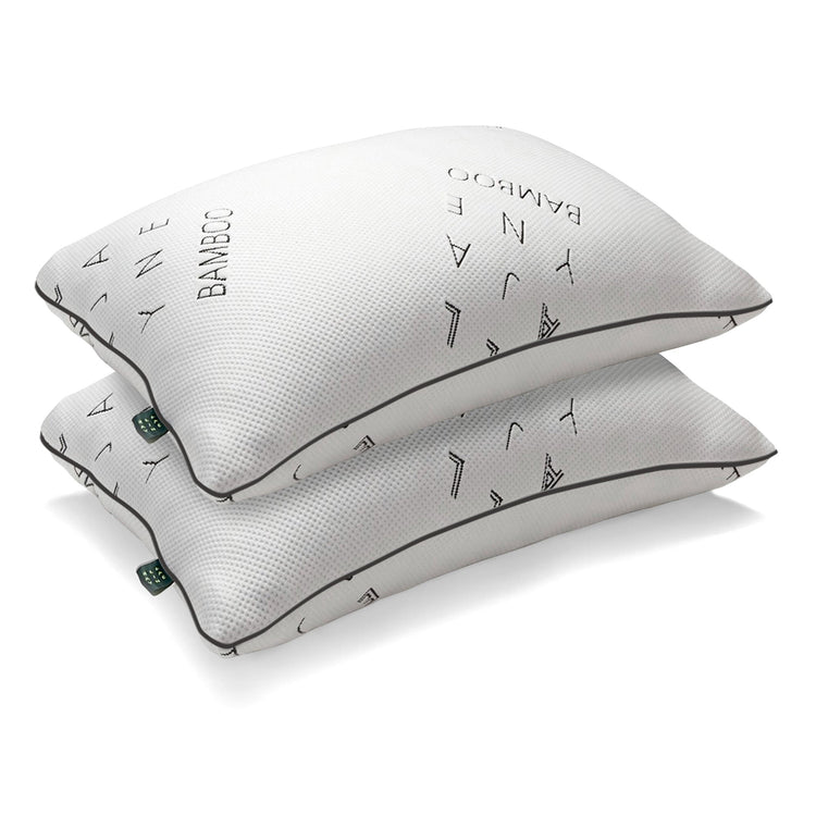 Ella Jayne Bamboo Blend Pillow, Medium Density - White (Set of 2)
