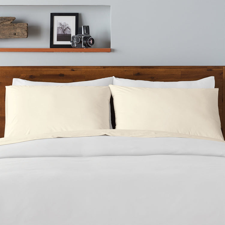 Ella Jayne 500 Thread Count Cotton Sateen 4-Piece Sheet Set - Cream