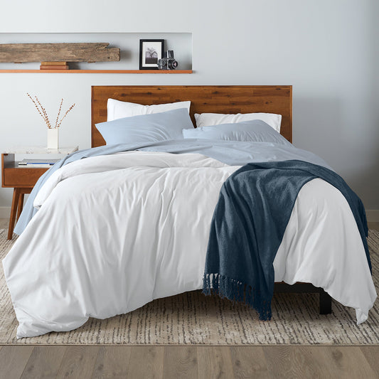 Ella Jayne 500 Thread Count Cotton Sateen 4-Piece Sheet Set - Ocean