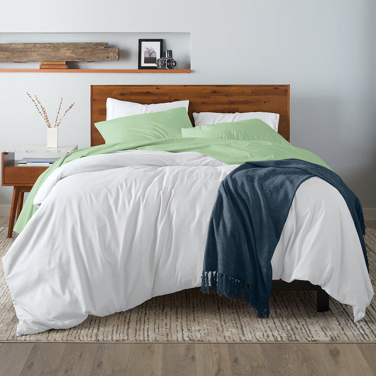 Ella Jayne 500 Thread Count Cotton Sateen 4-Piece Sheet Set - Olive