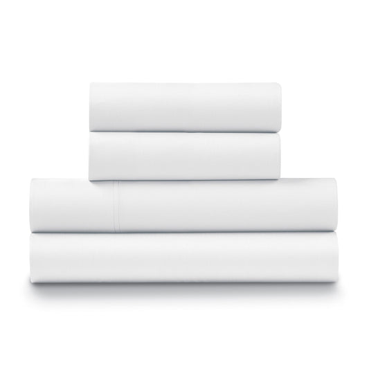 Ella Jayne 500 Thread Count Cotton Sateen 4-Piece Sheet Set - White