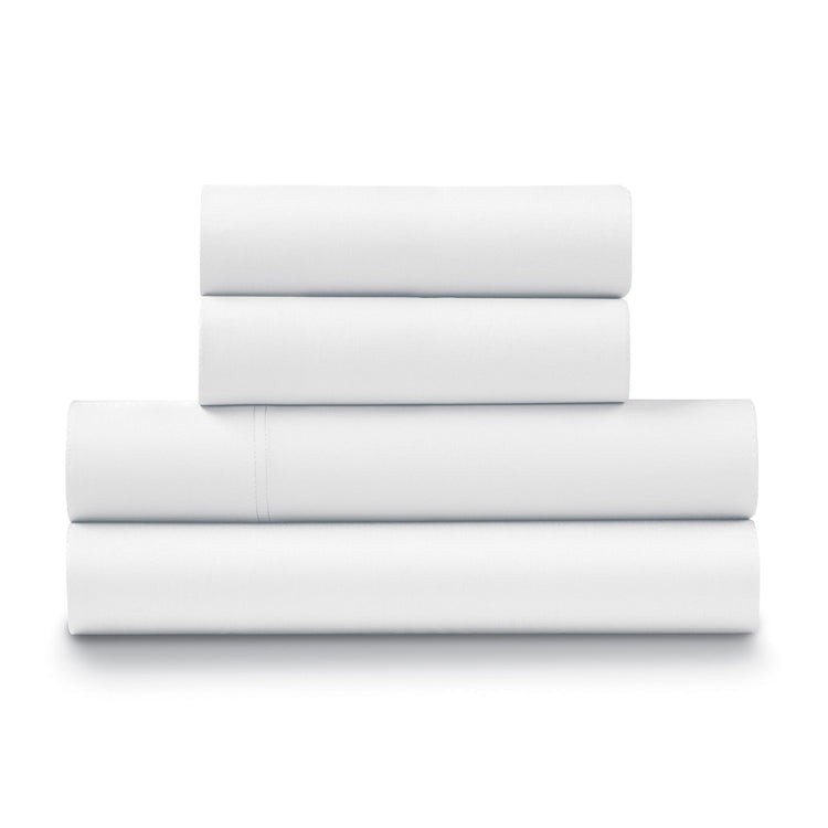 Ella Jayne 500 Thread Count Cotton Sateen 4-Piece Sheet Set - White