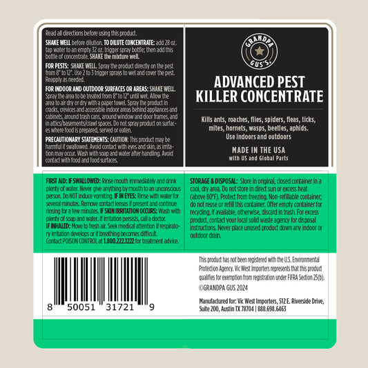 Spray bottle labeled 'Advanced Pest Killer' on a white background