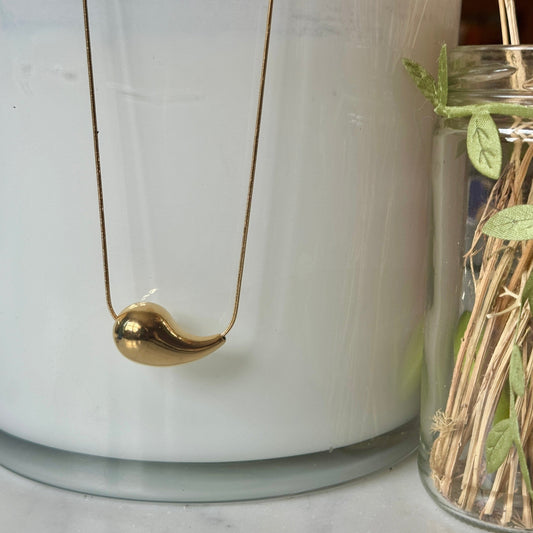 Smooth Teardrop Pendant - Gold