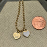 DOUBLE HEARTS ON BALL CHAIN-Gold