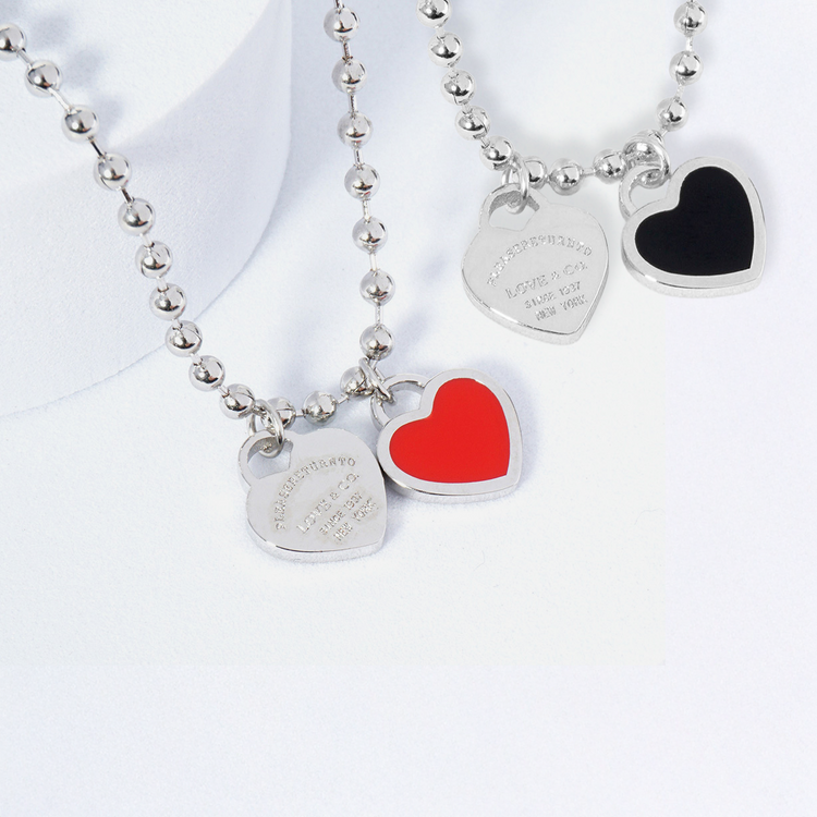 DOUBLE HEARTS ON BALL CHAIN - Buy 1 Get 1