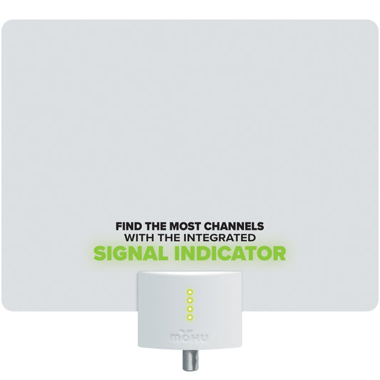Mohu Leaf Ultimate Amplified Indoor HDTV Antenna with Signal Indicator
