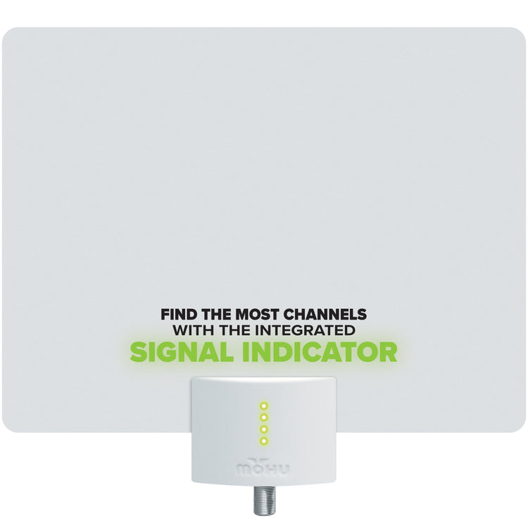 Mohu Leaf Ultimate Amplified Indoor HDTV Antenna with Signal Indicator