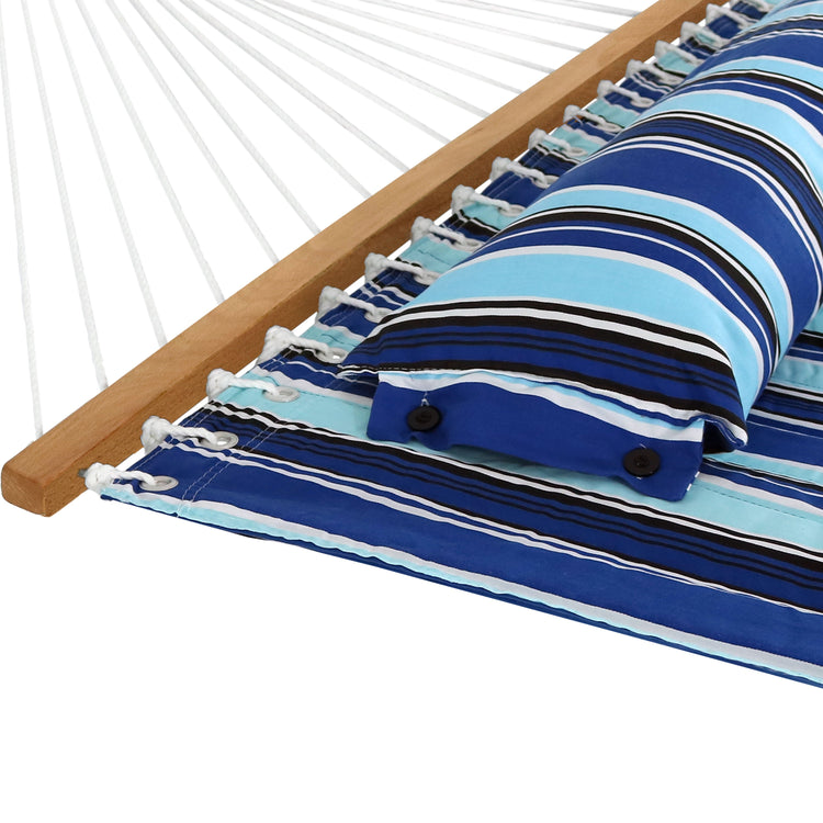 Sunnydaze Quilted Fabric Hammock Bed with Stand