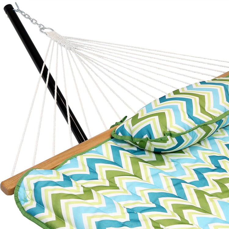 Sunnydaze Rope Hammock Combo with Stand - Pad and Pillow