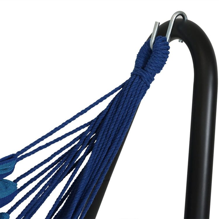Sunnydaze Hanging Hammock Chair Swing with Sturdy Space-Saving Stand