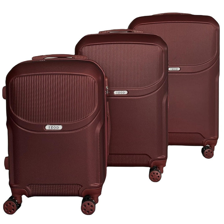 Regina Expandable ABS Hard shell Lightweight 360 Dual Spinning Wheels Combo Lock 28", 24", 20" 3 Piece Luggage Set