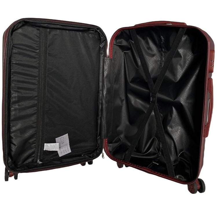 Regina Expandable ABS Hard shell Lightweight 360 Dual Spinning Wheels Combo Lock 28", 24", 20" 3 Piece Luggage Set