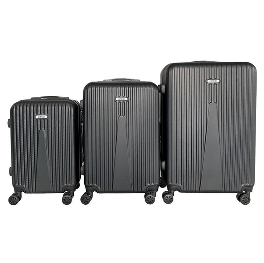 Janisa Expandable ABS Hard shell Lightweight 360 Dual Spinning Wheels Combo Lock 28", 24", 20" 3 Piece Luggage Set