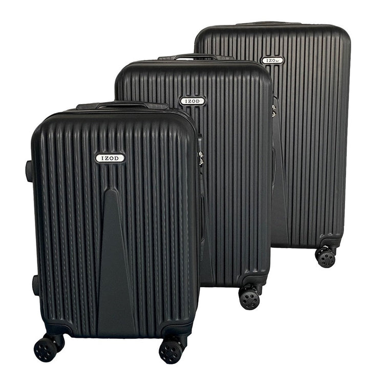 Janisa Expandable ABS Hard shell Lightweight 360 Dual Spinning Wheels Combo Lock 28", 24", 20" 3 Piece Luggage Set