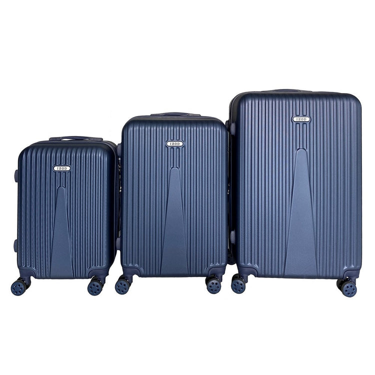 Janisa Expandable ABS Hard shell Lightweight 360 Dual Spinning Wheels Combo Lock 28", 24", 20" 3 Piece Luggage Set