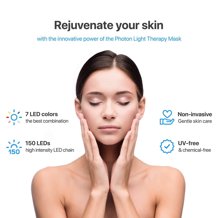 LUMA Light LED Therapy Facial Mask & High Energy Hyaluronic Serum (4oz)