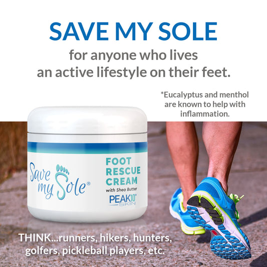 SAVE MY SOLE foot cream w/Shea Butter 4oz