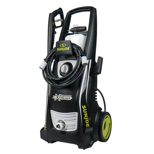 Sun Joe pressure washer with accessories on a white background