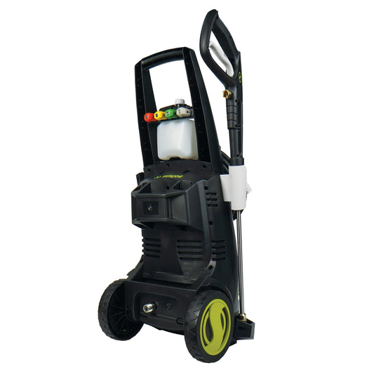 Sun Joe pressure washer with accessories on a white background