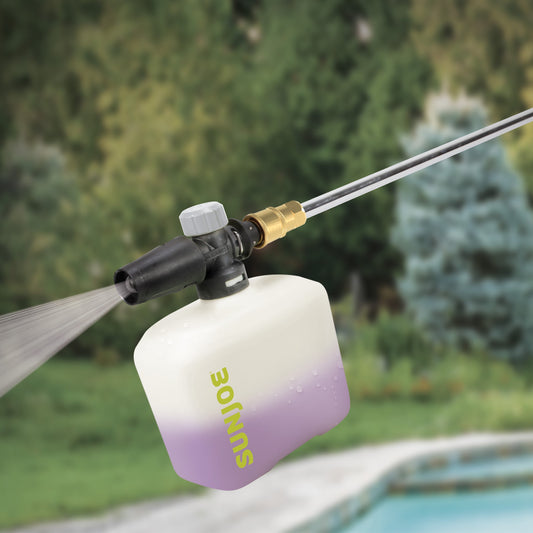 Sun Joe pressure washer with accessories on a white background