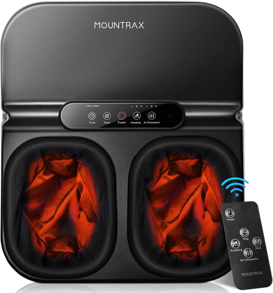 Mountrax foot massager with remote control on a white background