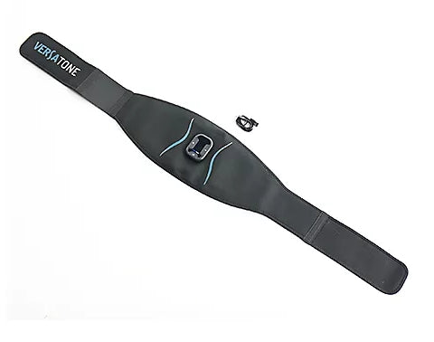 Black waist bag with Vervatone branding on a white background