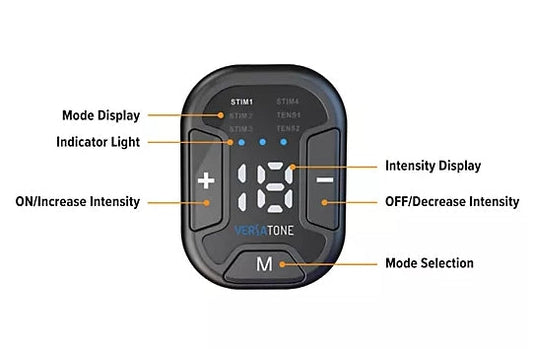 Black waist trainer with digital display on a white background