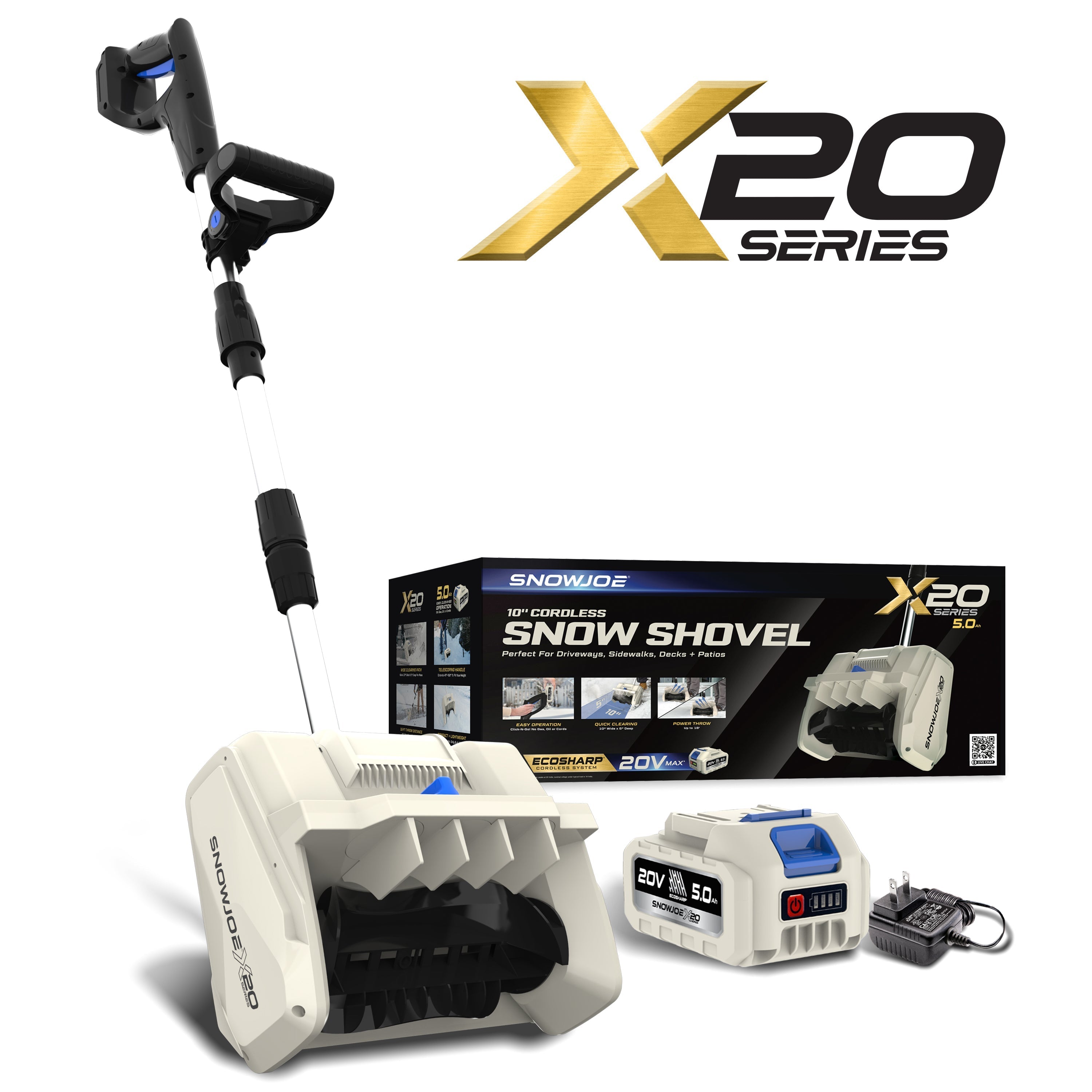 Snow Joe ECOSHARP X20-Series Cordless Snow Shovel | Directional Chute