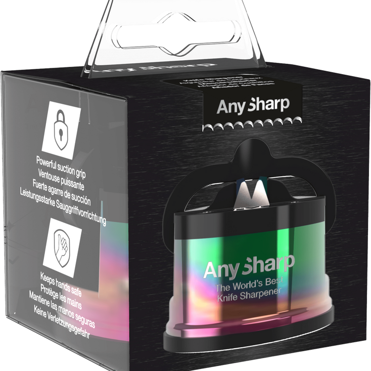 Any Sharp knife sharpener packaging with clear window
