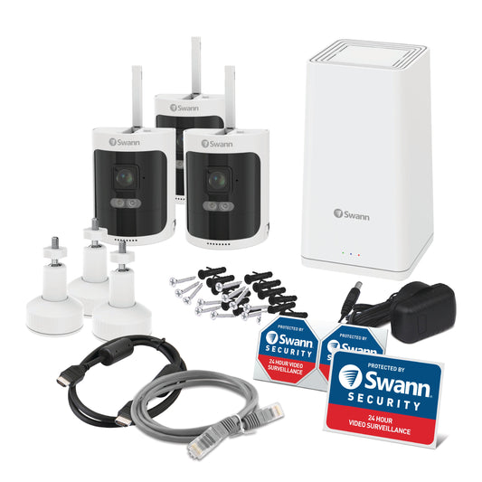 AllSecure 4K Wireless Security System w/ 3 Wire-Free Cameras
