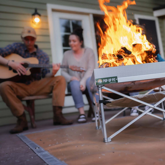 Pop-Up Fire Pit w/Heat Shield