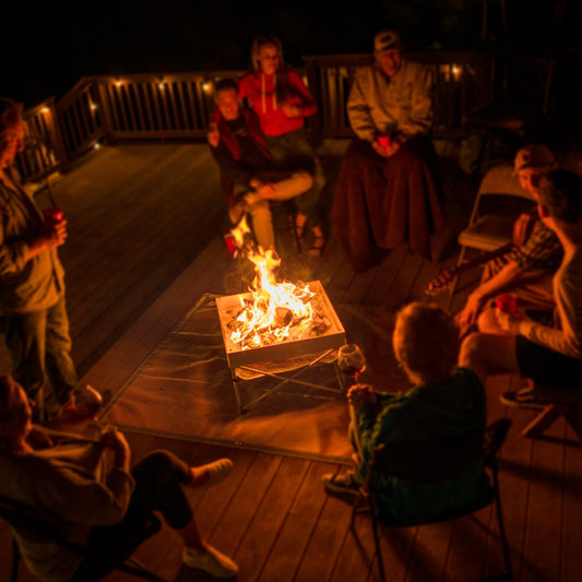 Pop-Up Fire Pit w/Heat Shield