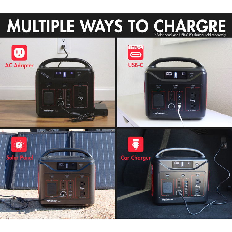 T600 Portable Power Station, 600Wh Backup Lithium Battery with AC, DC and USB outlets