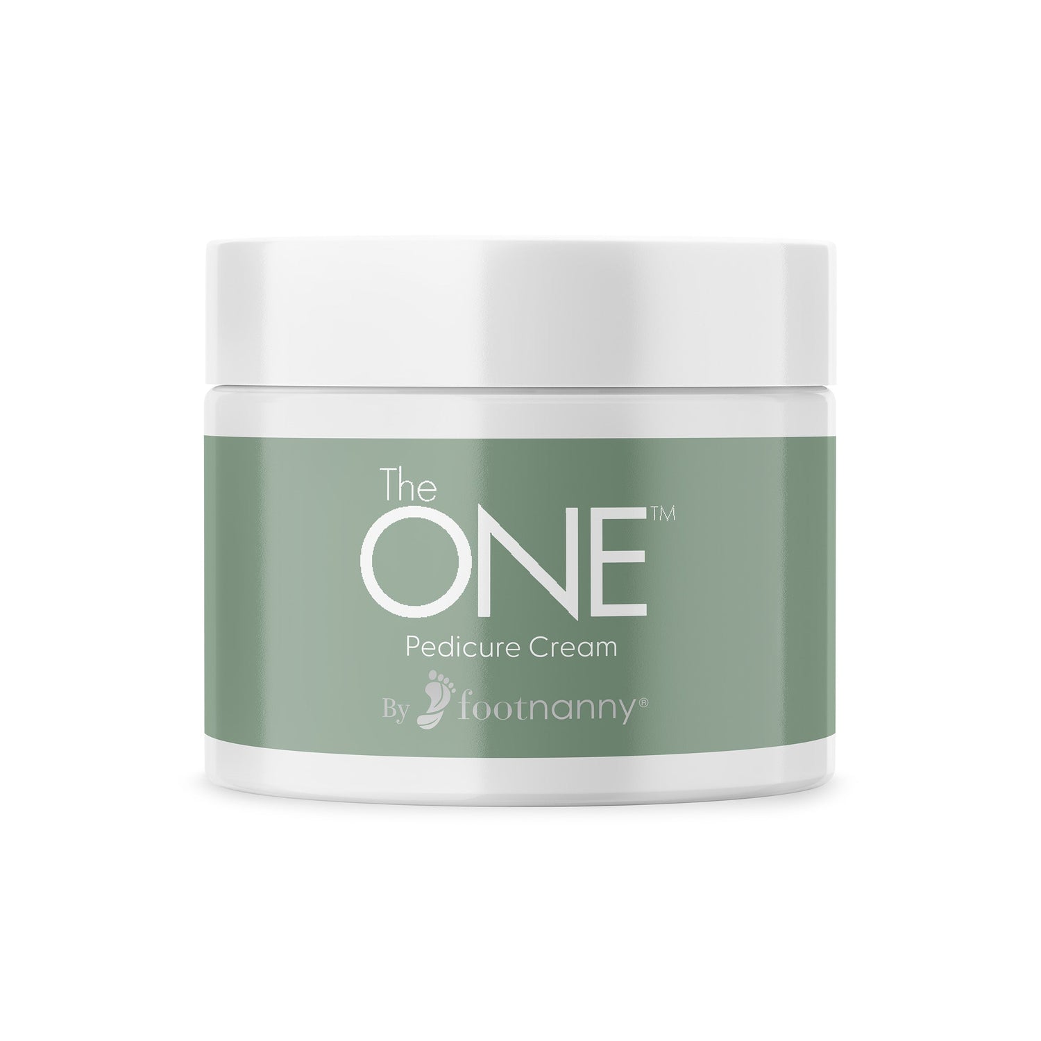 Jar of 'The One Pedicure Cream' by Footnanny on a white background