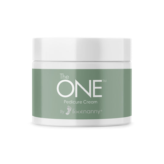 Jar of 'The One Pedicure Cream' by Footnanny on a white background