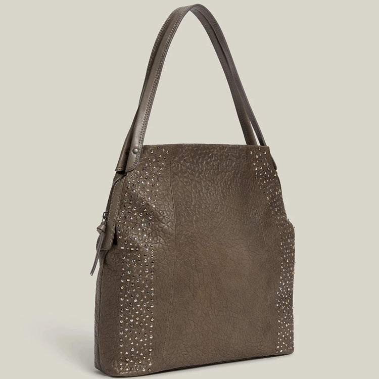 Studded Carryall in Grey