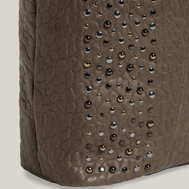 Studded Carryall in Grey