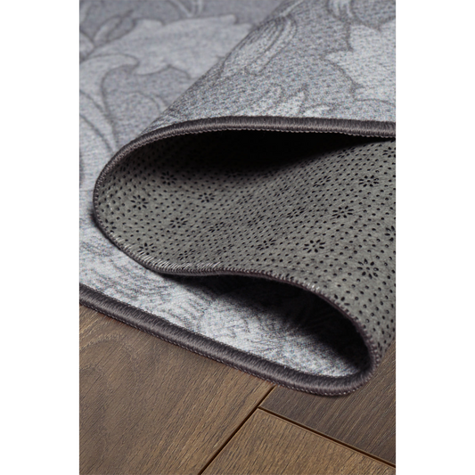 Kalini Floral Grey Washable Rug